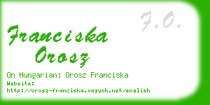 franciska orosz business card